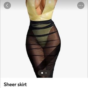 Sheer beach skirt